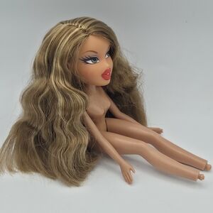 Women Hair Doll Wig - Light Brown Wavy Hair